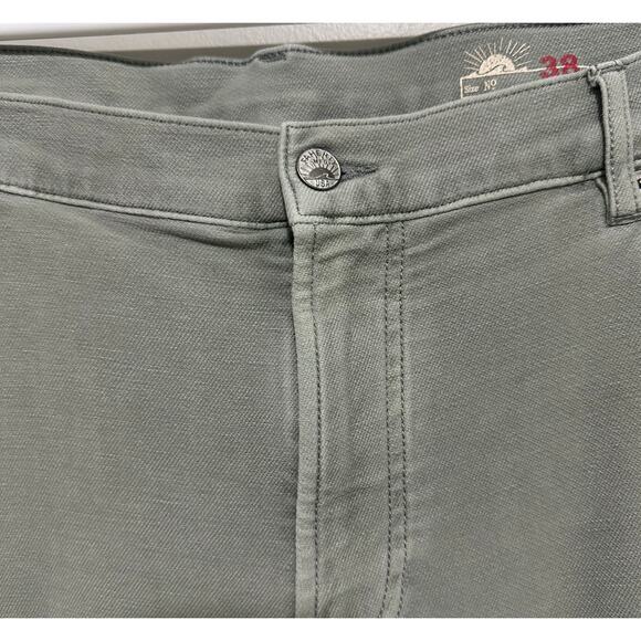 FAHERTY Stretch Terry 5-Pocket Athletic Fit Pant - Faded Olive Size 38 Mens - Picture 3 of 12